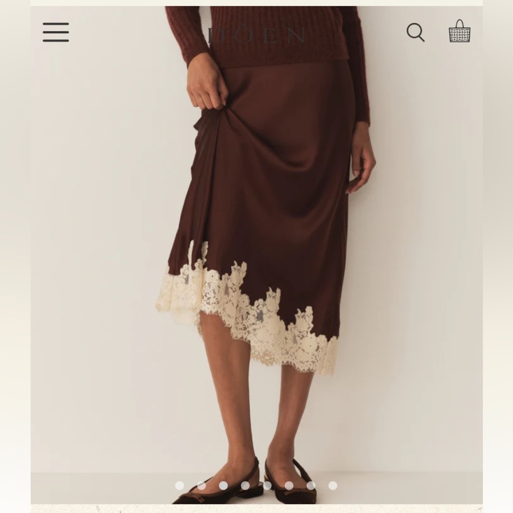 Doen Elowen Skirt, NWT, Small, cafe